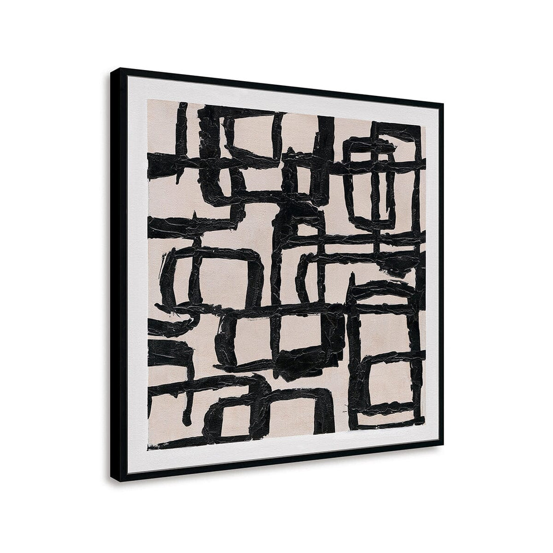 Geometric Rhythm - Black White Line Painting #M5547 Painting artwepaint 