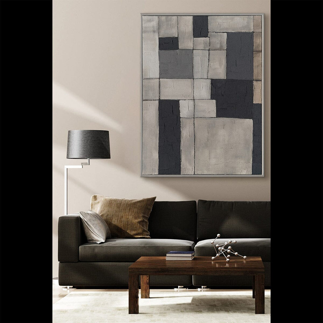 Geometric Shadows - Modern Abstract Squares #P4505 Painting artwepaint 