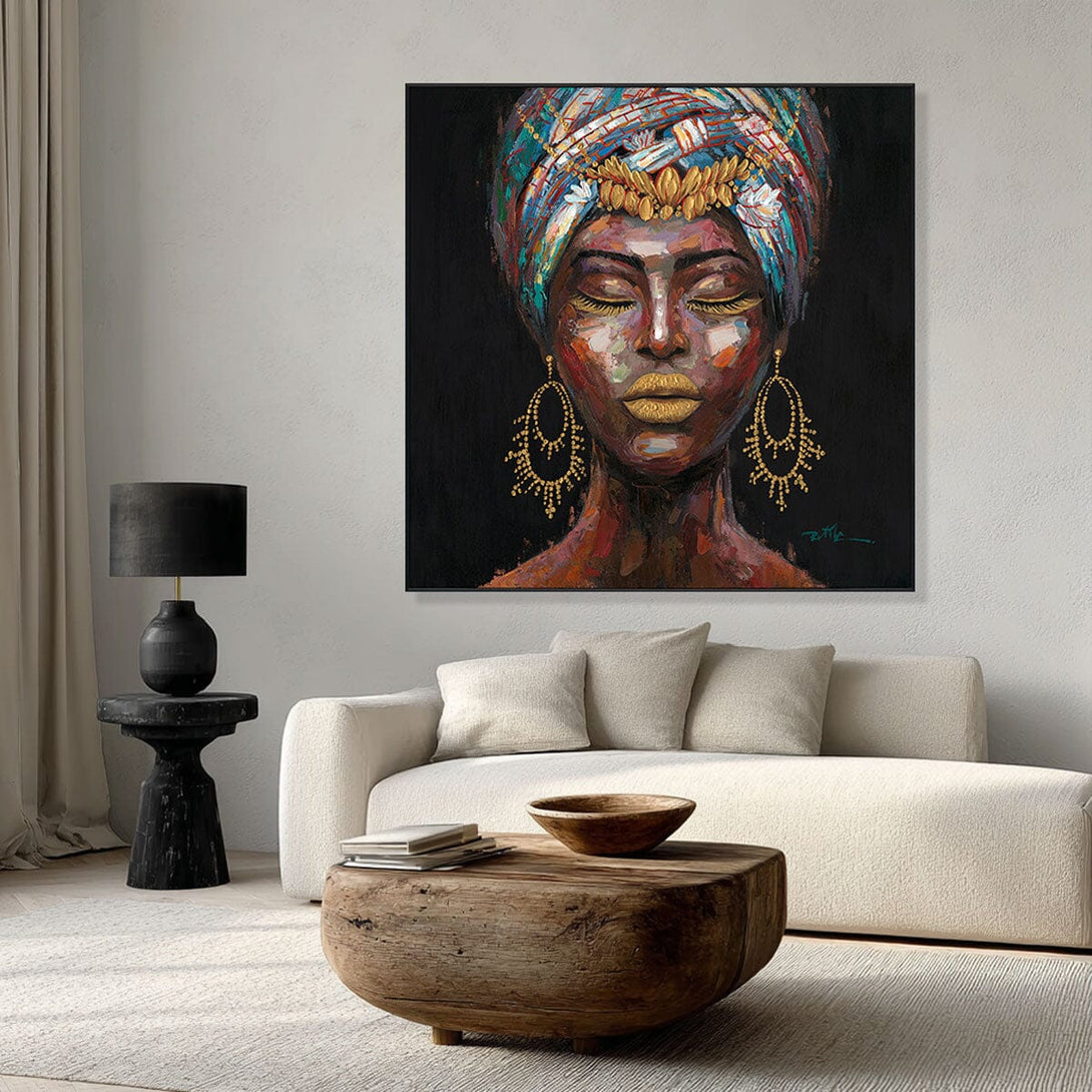Gilded Silence - Headwrap Muse#L0037 Painting artwepaint 