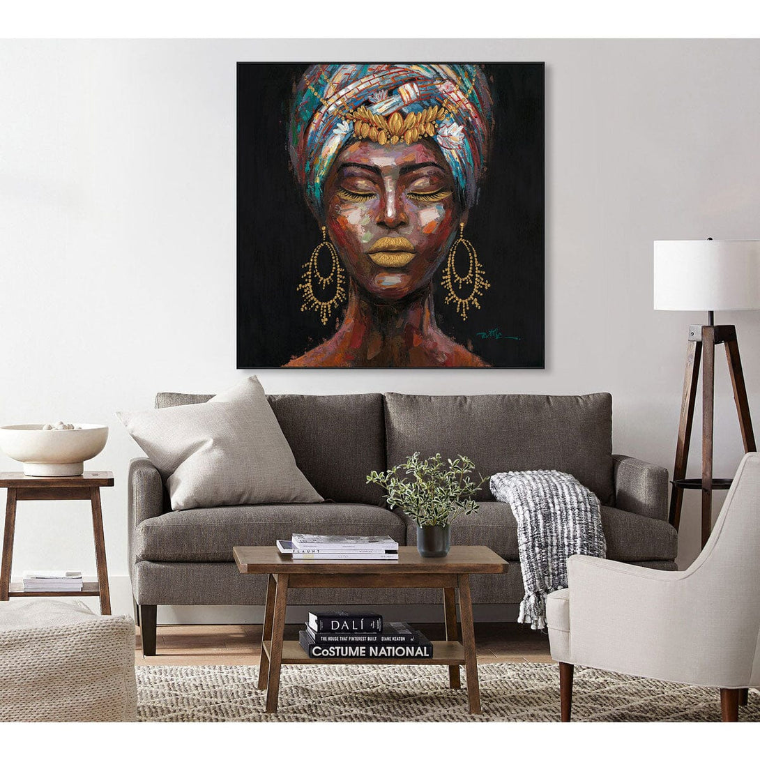 Gilded Silence - Headwrap Muse#L0037 Painting artwepaint 