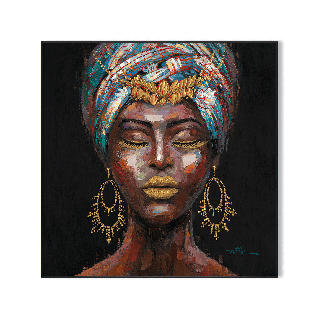 Gilded Silence - Headwrap Muse#L0037 Painting artwepaint 
