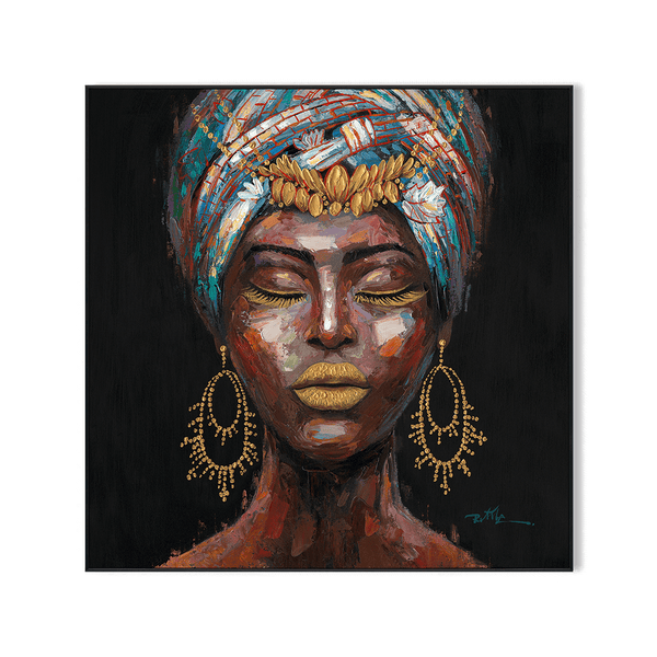 Gilded Silence - Headwrap Muse#L0037 Painting artwepaint 