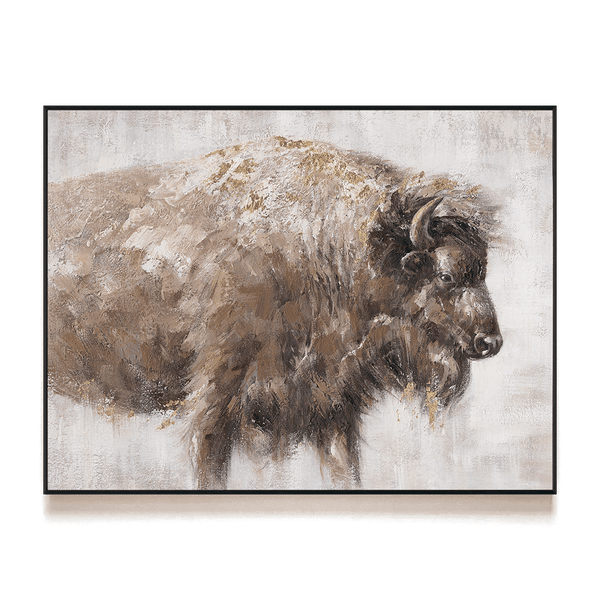 Golden Bison - Abstract Textured Painting#L0711 Painting artwepaint 