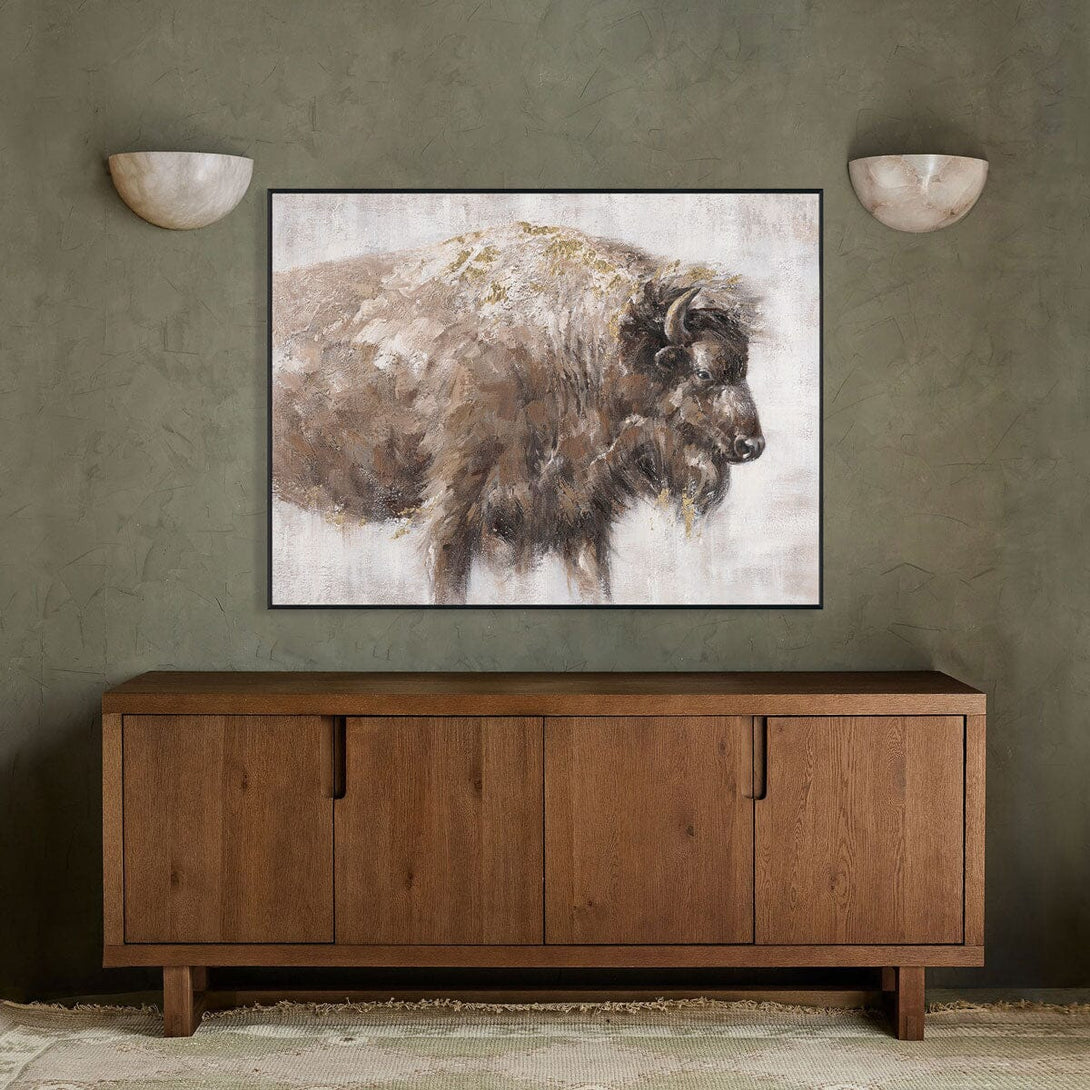 Golden Bison - Abstract Textured Painting#L0711 Painting artwepaint 