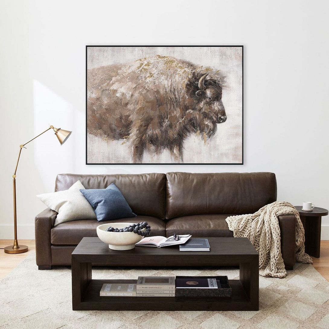 Golden Bison - Abstract Textured Painting#L0711 Painting artwepaint 