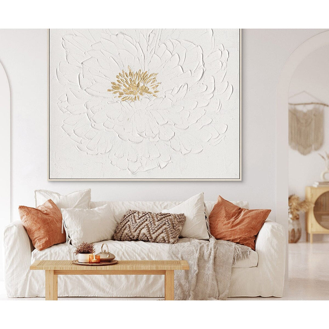 Golden Bloom - Floral Relief Art Painting#M0654 Painting artwepaint 