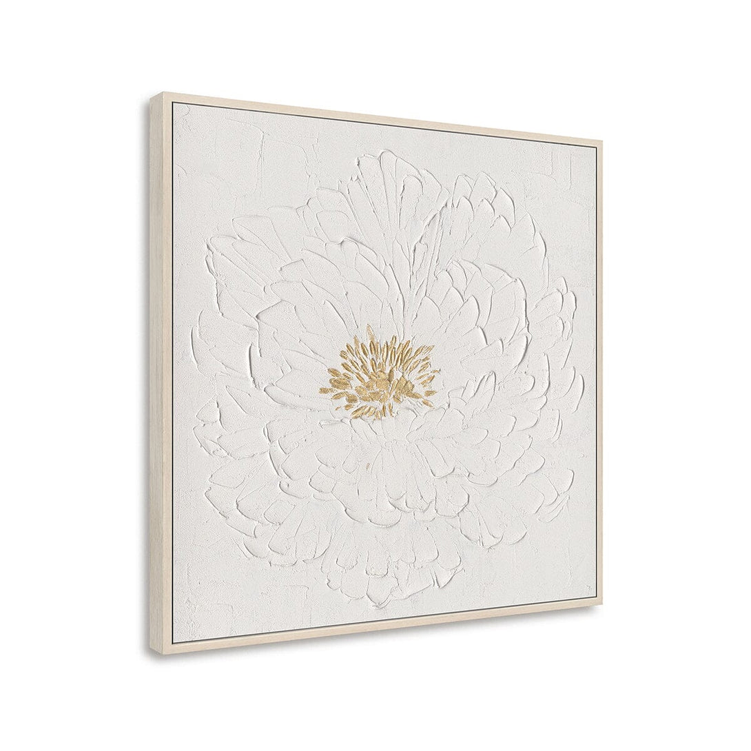 Golden Bloom - Floral Relief Art Painting#M0654 Painting artwepaint 