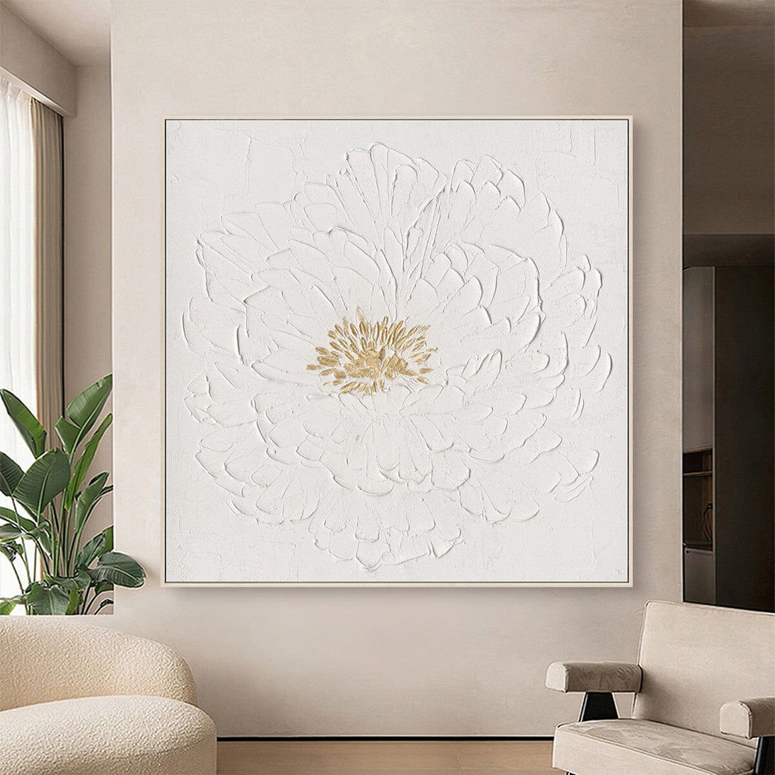 Golden Bloom - Floral Relief Art Painting#M0654 Painting artwepaint 