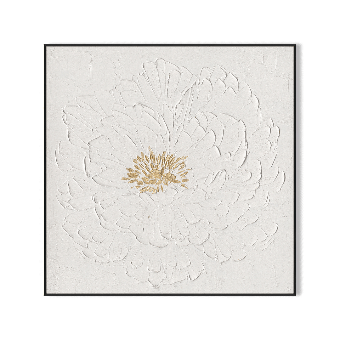 Golden Bloom - Floral Relief Art Painting#M0654 Painting artwepaint 