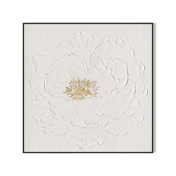 Golden Bloom - Floral Relief Art Painting#M0654 Painting artwepaint 