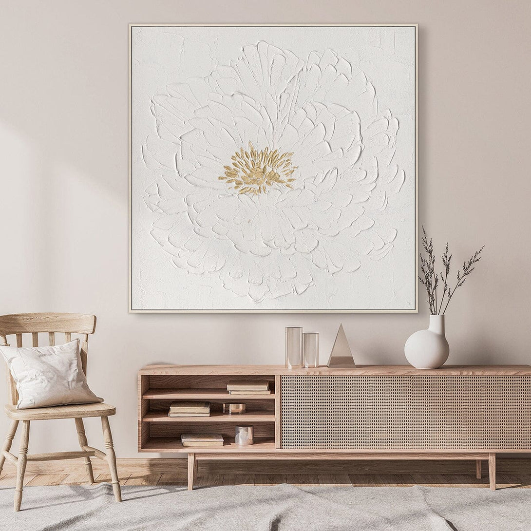 Golden Bloom - Floral Relief Art Painting#M0654 Painting artwepaint 