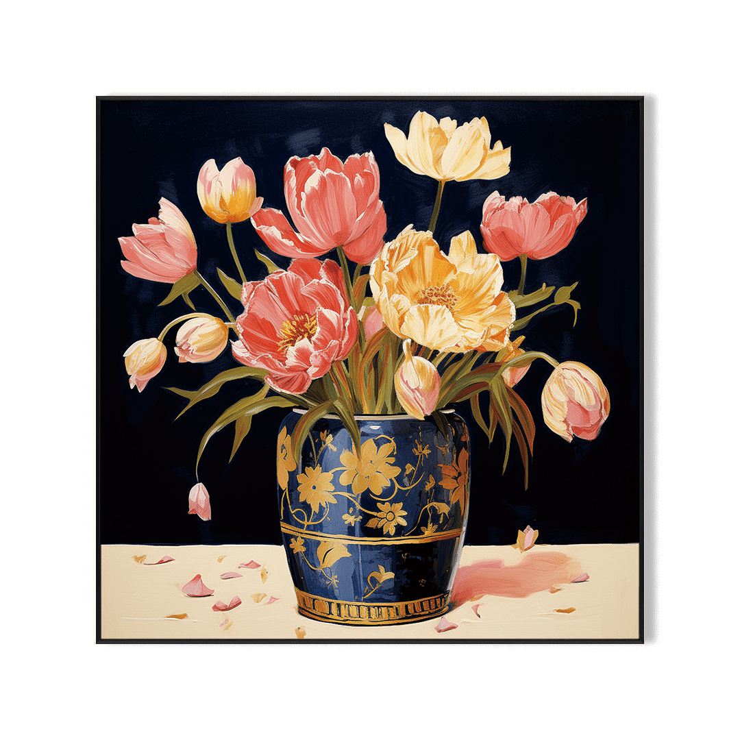 Golden Bloom - Tulip Still Life Painting #PH0129(49) Painting artwepaint 