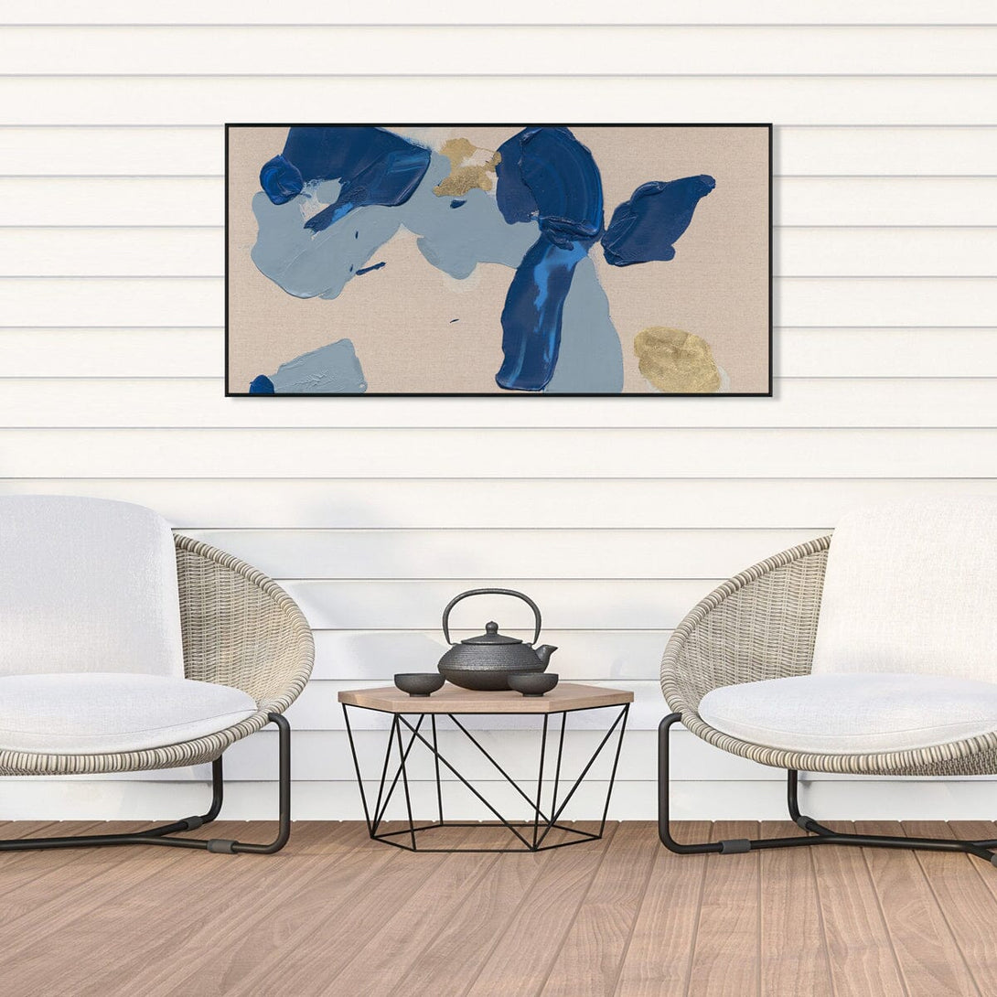 Golden Blue Rhythm - Textured Abstract #P5552 Painting artwepaint 