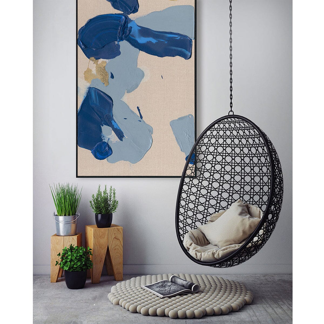 Golden Blue Rhythm - Textured Abstract #P5552 Painting artwepaint 