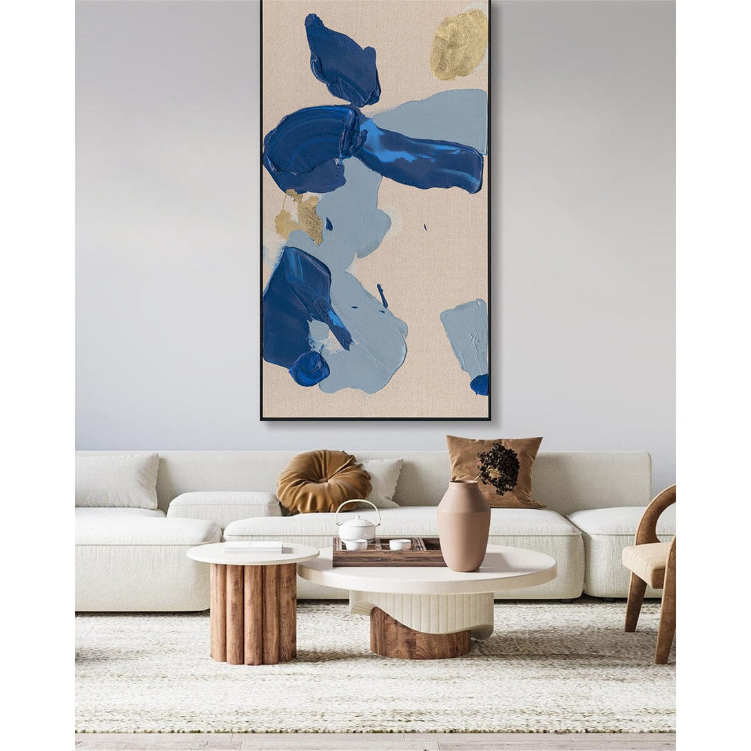 Golden Blue Rhythm - Textured Abstract #P5552 Painting artwepaint 