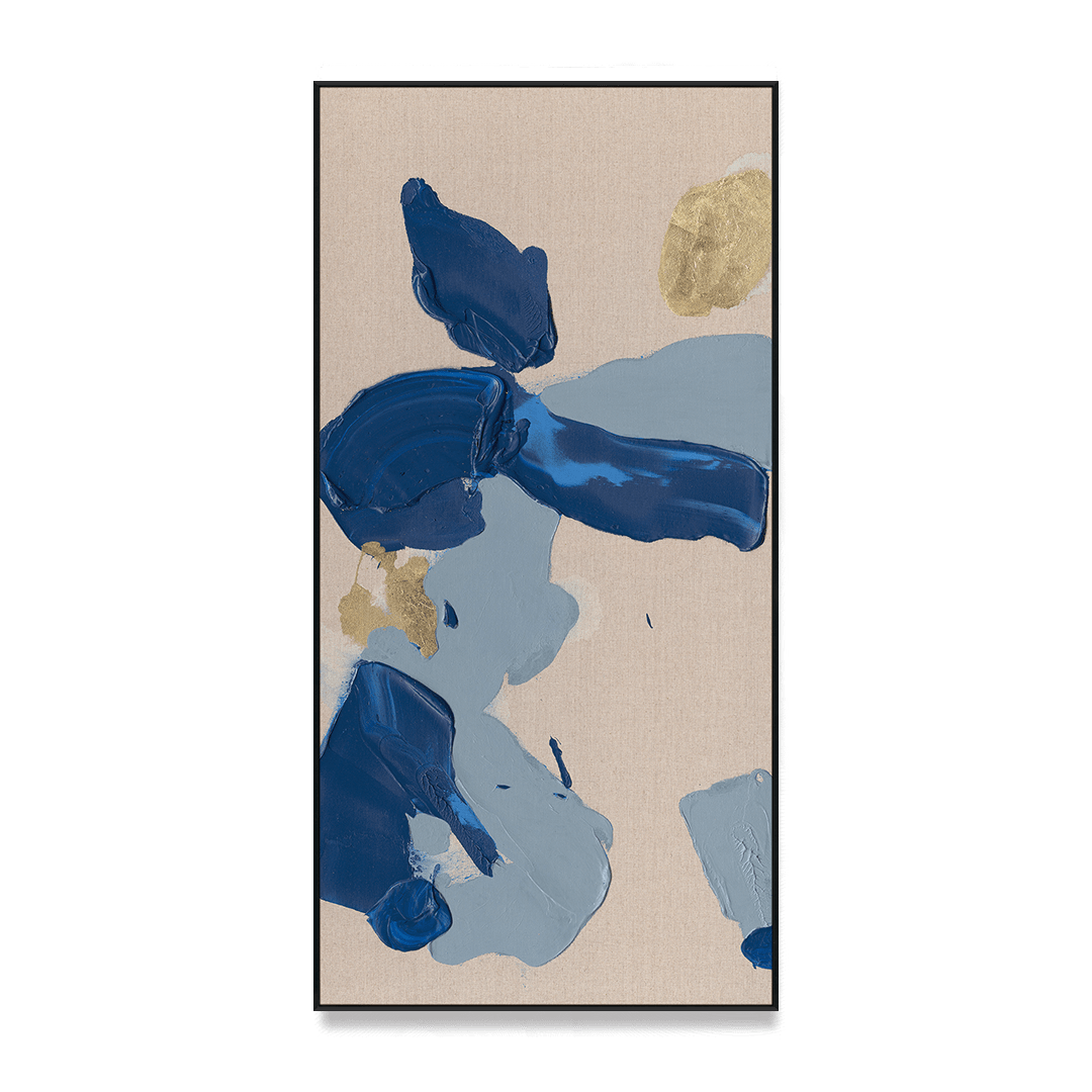 Golden Blue Rhythm - Textured Abstract #P5552 Painting artwepaint 