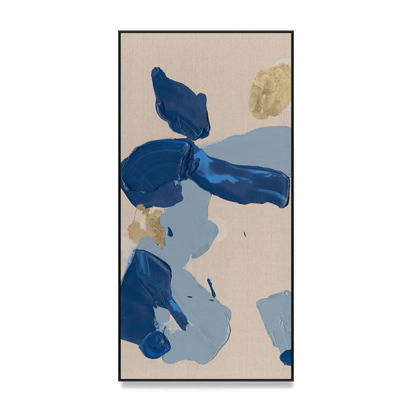 Golden Blue Rhythm - Textured Abstract #P5552 Painting artwepaint 