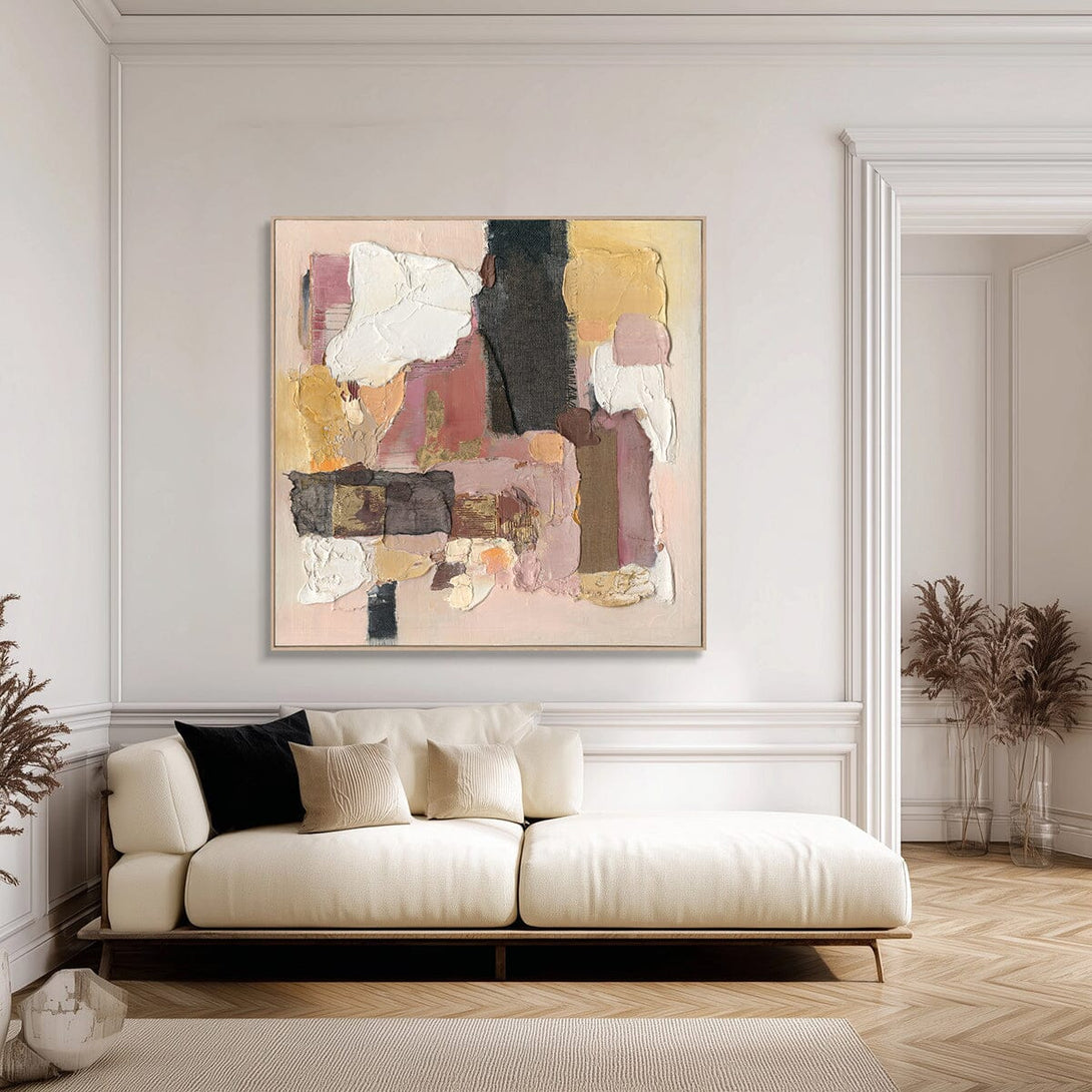 Golden Blush-Textured Abstract Painting #P6191 Painting artwepaint 