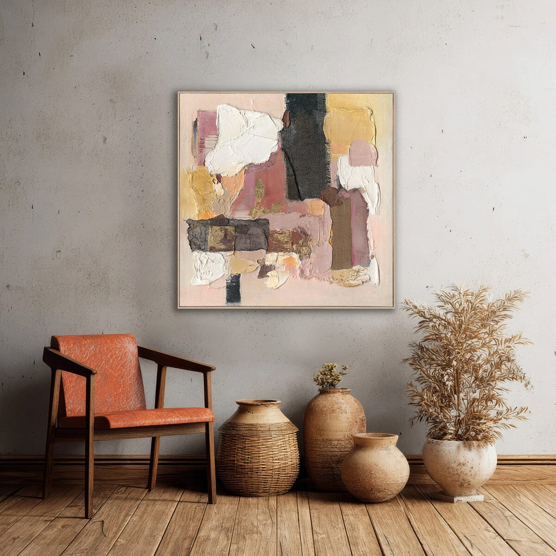 Golden Blush-Textured Abstract Painting #P6191 Painting artwepaint 