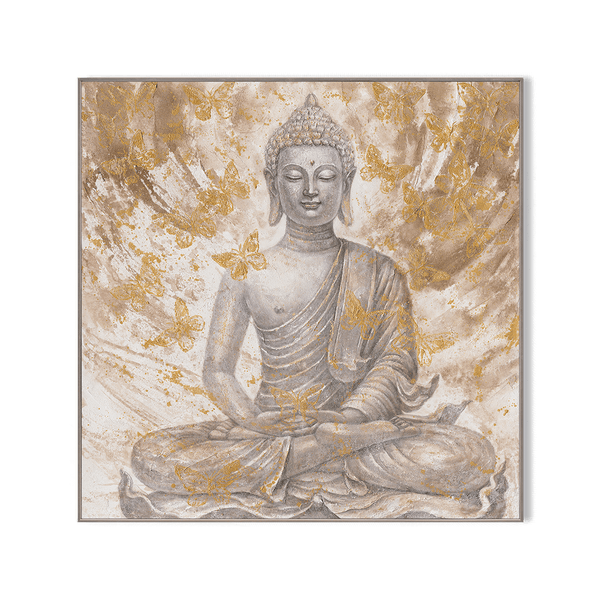 Golden Butterflies - Meditative Buddha Painting#L0698 Painting artwepaint 