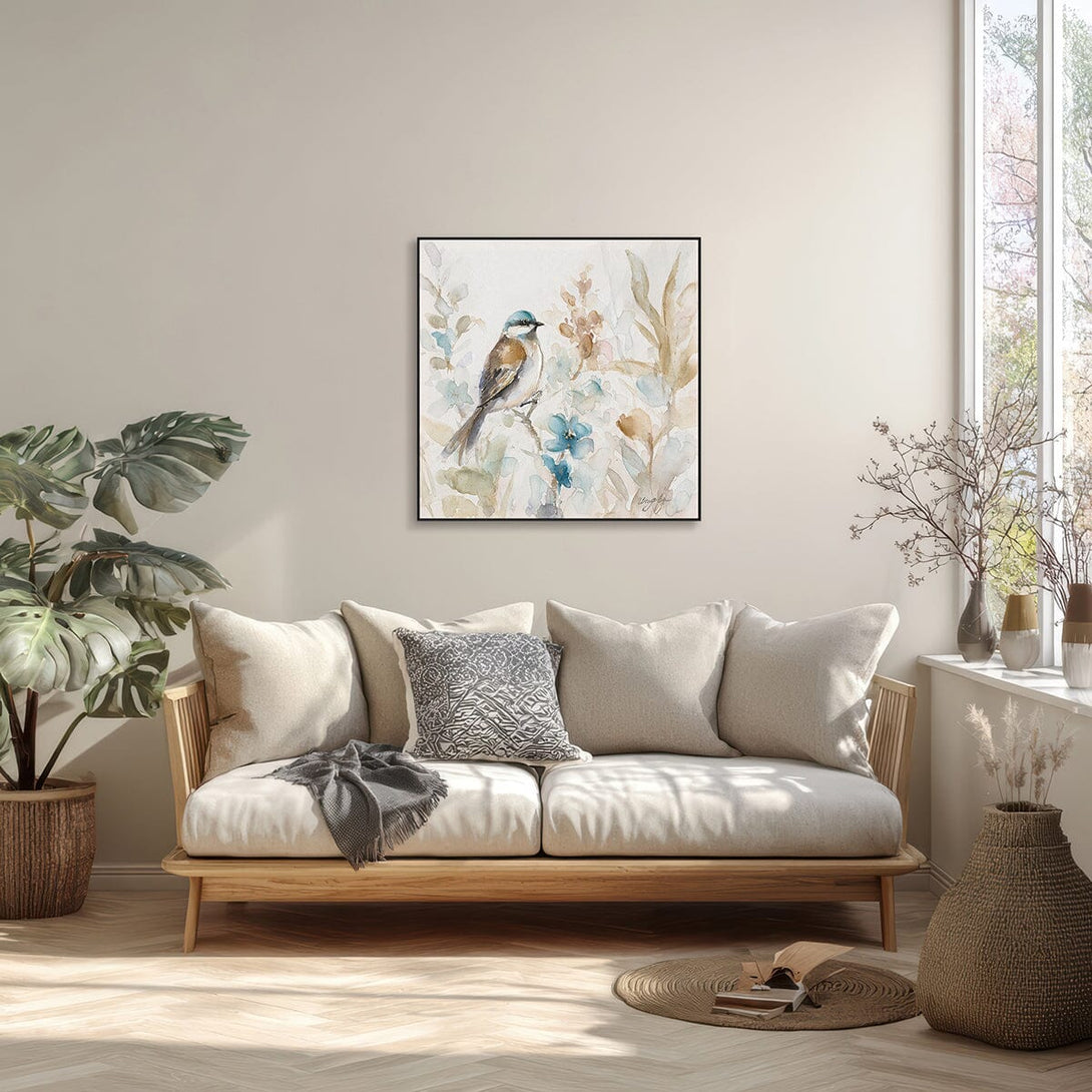 Golden Dawn Song - Bluebird Floral Painting#M3693 Painting artwepaint 