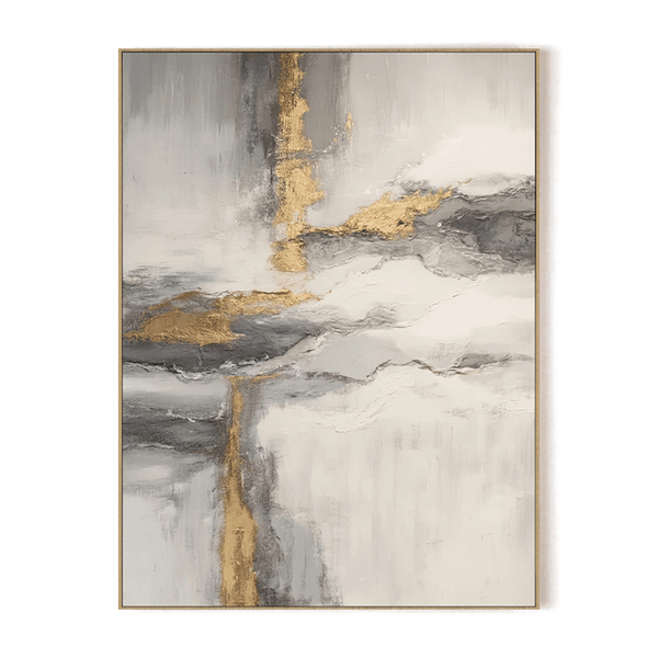 Golden Drift Grey Abstract Painting #awp108 Painting artwepaint 