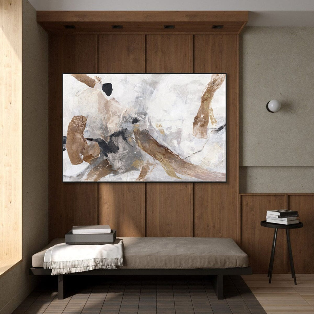 Golden Drift - Neutral Abstract Landscape Painting #M8104 Painting artwepaint 
