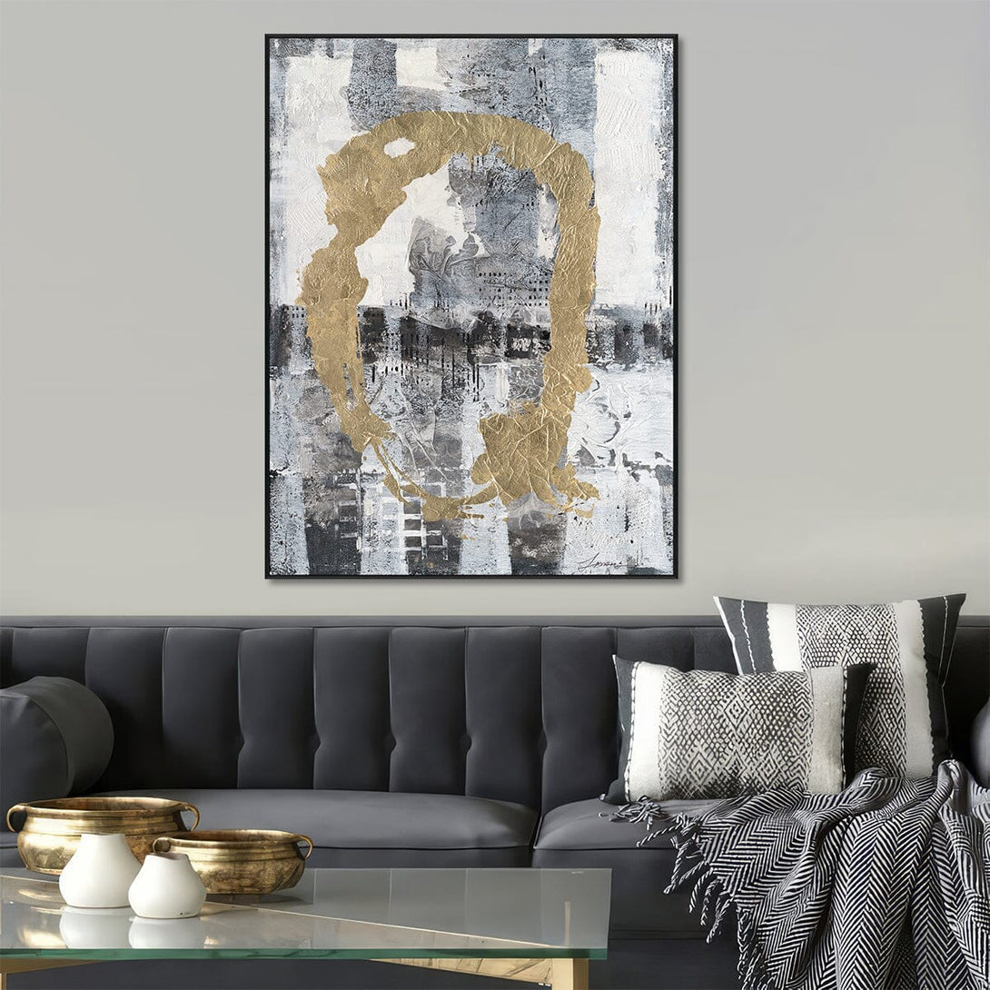 Golden Echo - Textured Grey Abstract Painting #M5594 Painting artwepaint 