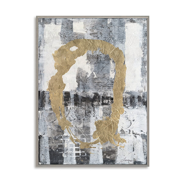 Golden Echo - Textured Grey Abstract Painting #M5594 Painting artwepaint 