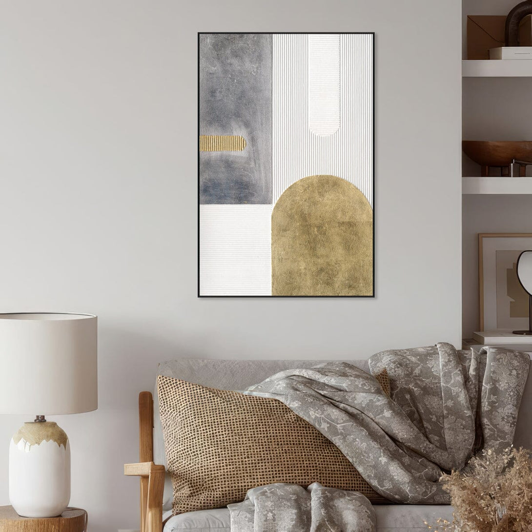 Golden Eclipse - Minimalist Geometric Abstract #MM2580 Painting artwepaint 