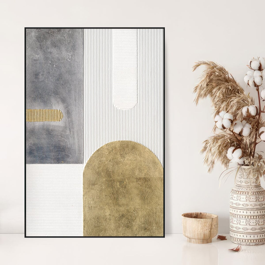 Golden Eclipse - Minimalist Geometric Abstract #MM2580 Painting artwepaint 