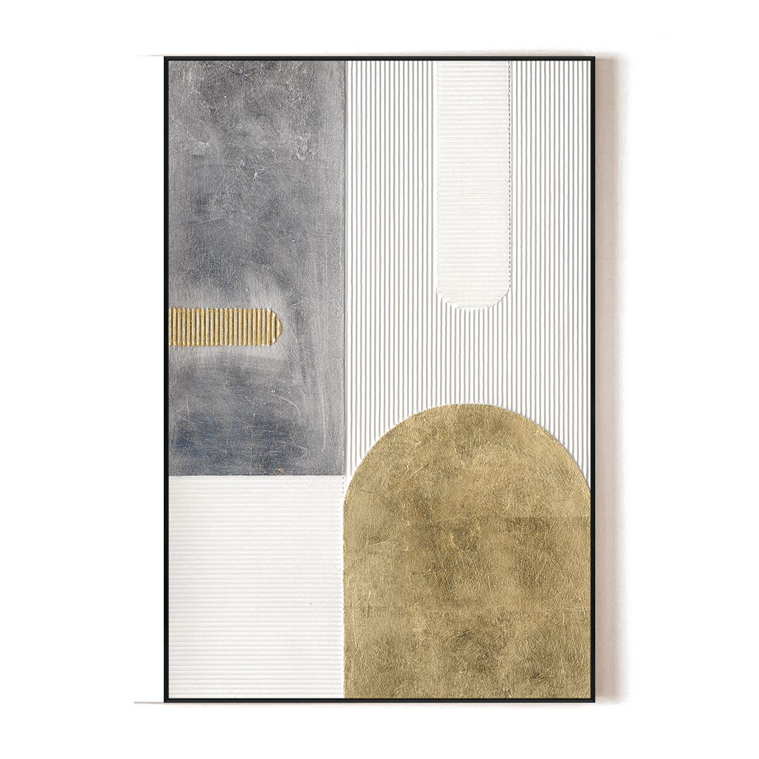 Golden Eclipse - Minimalist Geometric Abstract #MM2580 Painting artwepaint 