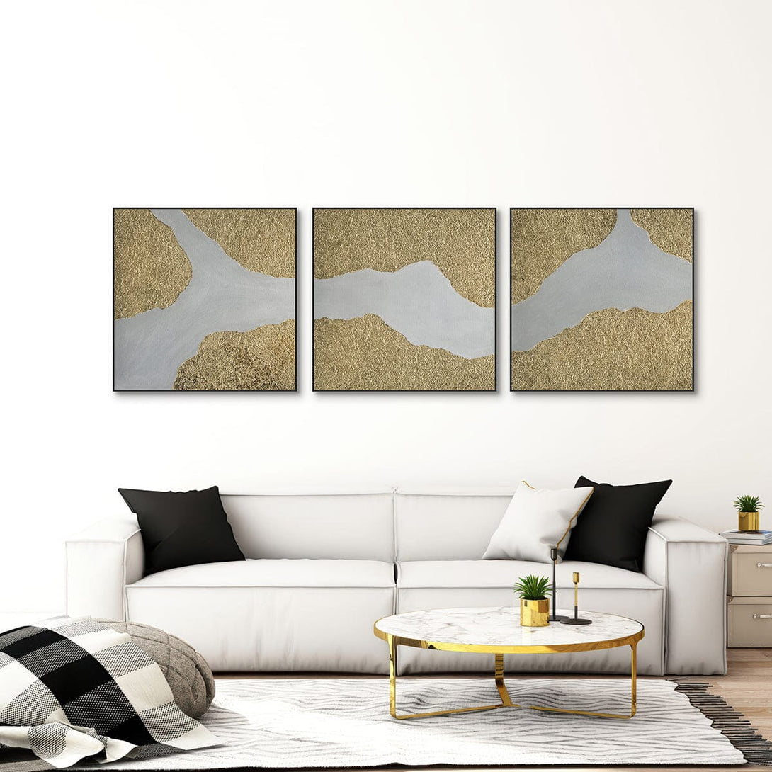 Golden Flow – Abstract Textured Painting #J4221 Painting artwepaint 