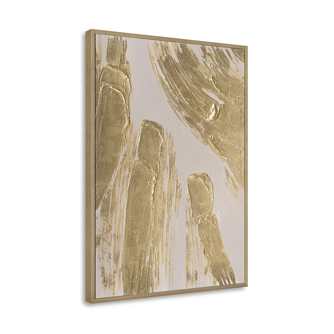 Golden Flow - Gold Foil Abstract Art#M4523 Painting artwepaint 