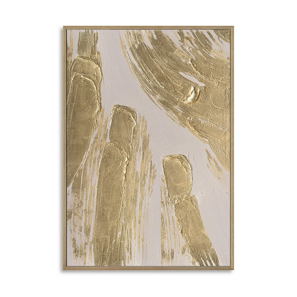 Golden Flow - Gold Foil Abstract Art#M4523 Painting artwepaint 