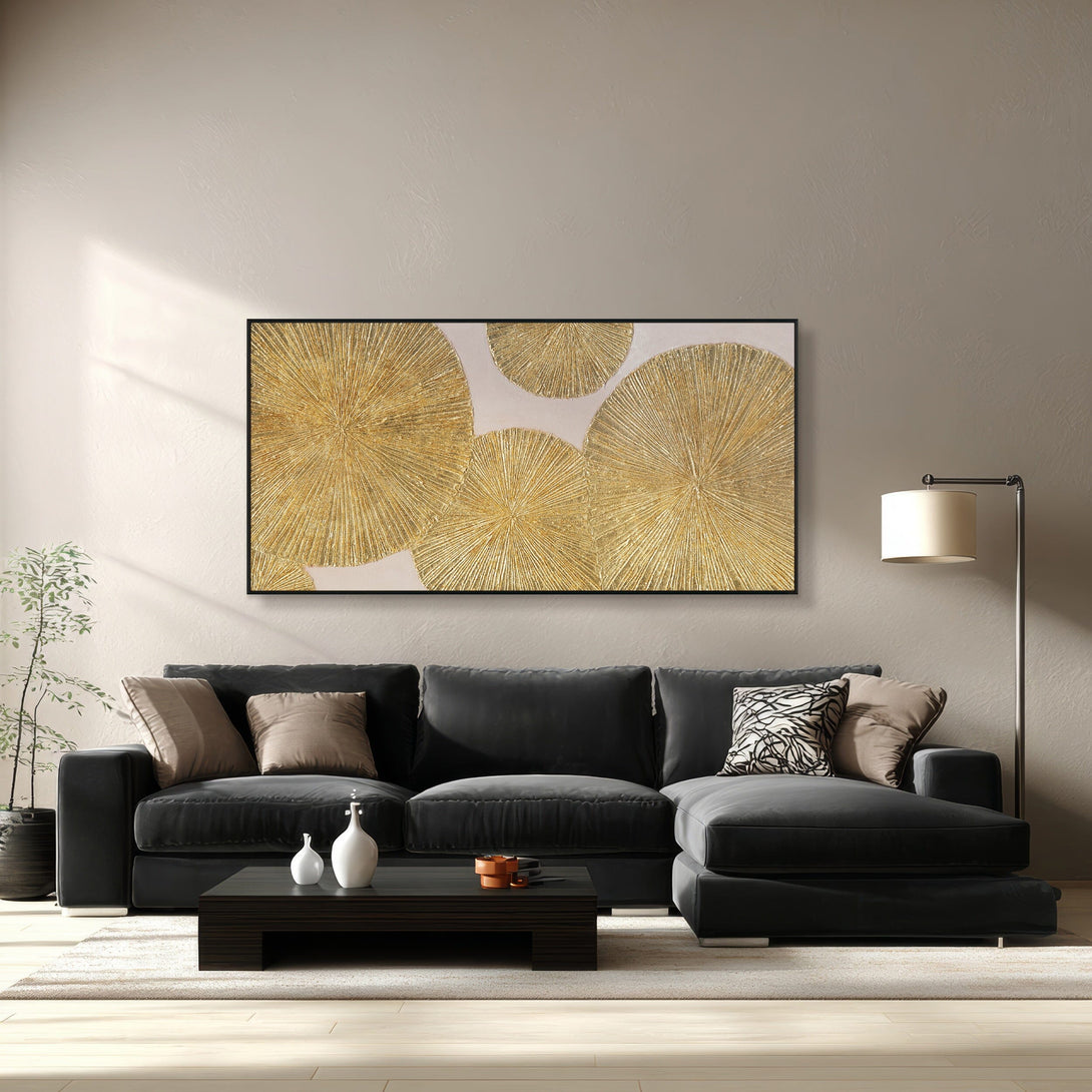 Golden Flow - Large Gold Foil Texture Painting#L5076 Painting artwepaint 