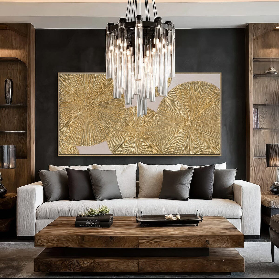 Golden Flow - Large Gold Foil Texture Painting#L5076 Painting artwepaint 