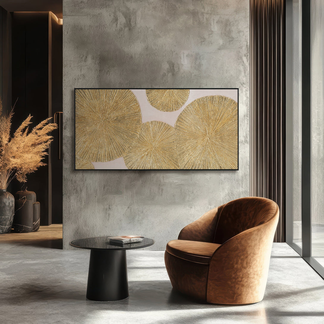 Golden Flow - Large Gold Foil Texture Painting#L5076 Painting artwepaint 