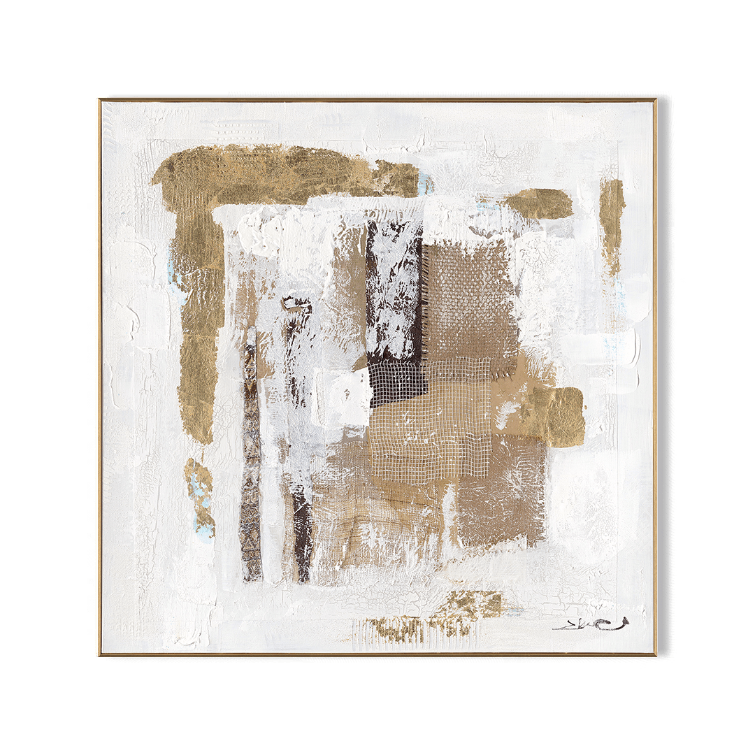 Golden Flow - Modern Abstract Texture Art #M8121 Painting artwepaint 