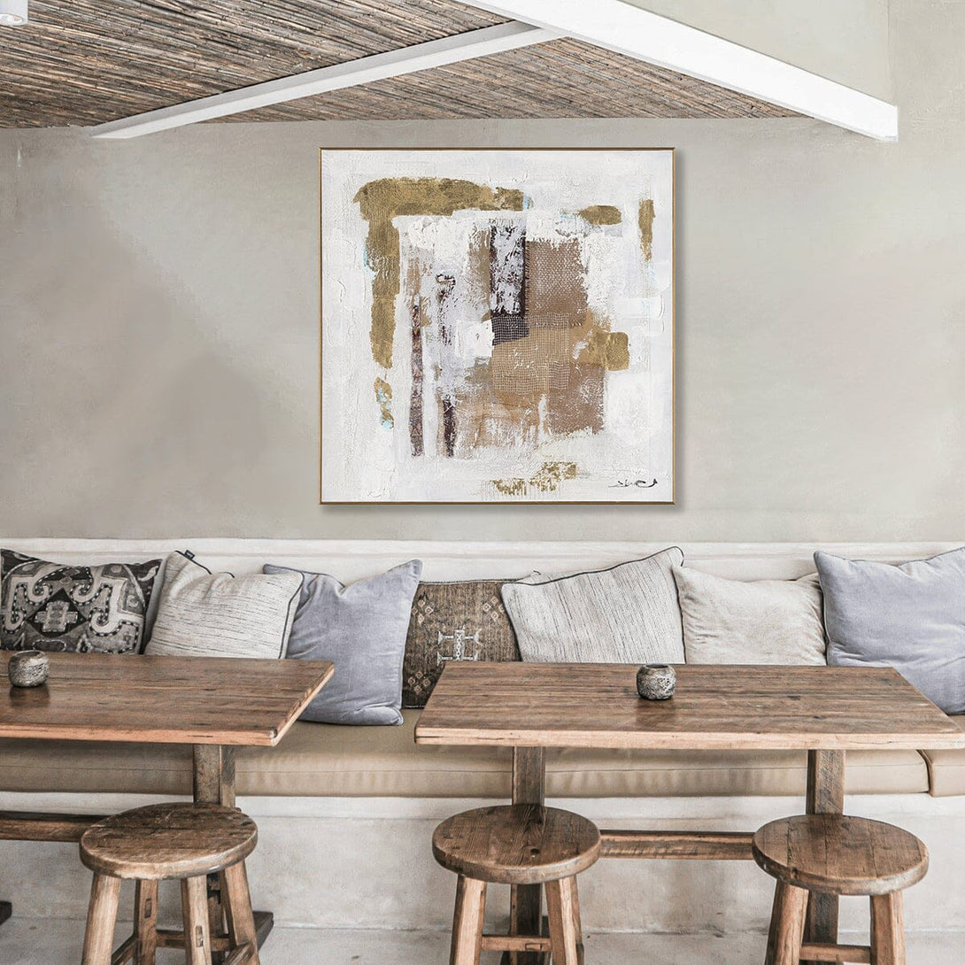 Golden Flow - Modern Abstract Texture Art #M8121 Painting artwepaint 