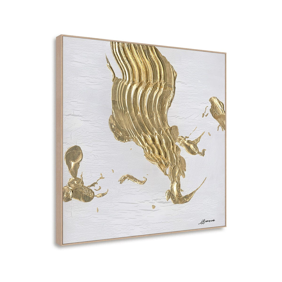 Golden Flow-White & Gold Abstract Painting #MM6011 Painting artwepaint 