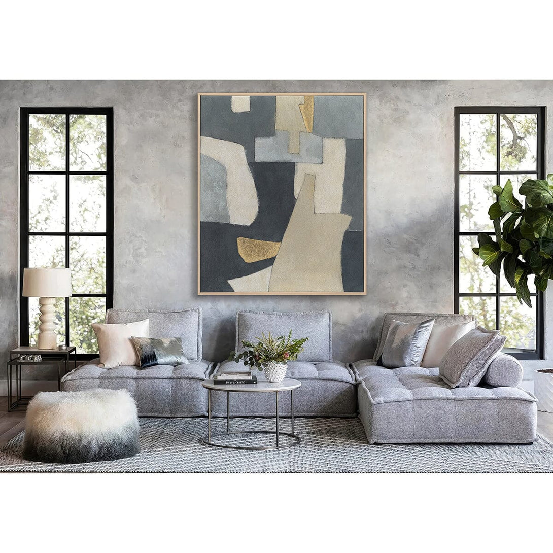 Golden Geometry-Geometric Abstract Painting #M2715 Painting artwepaint 