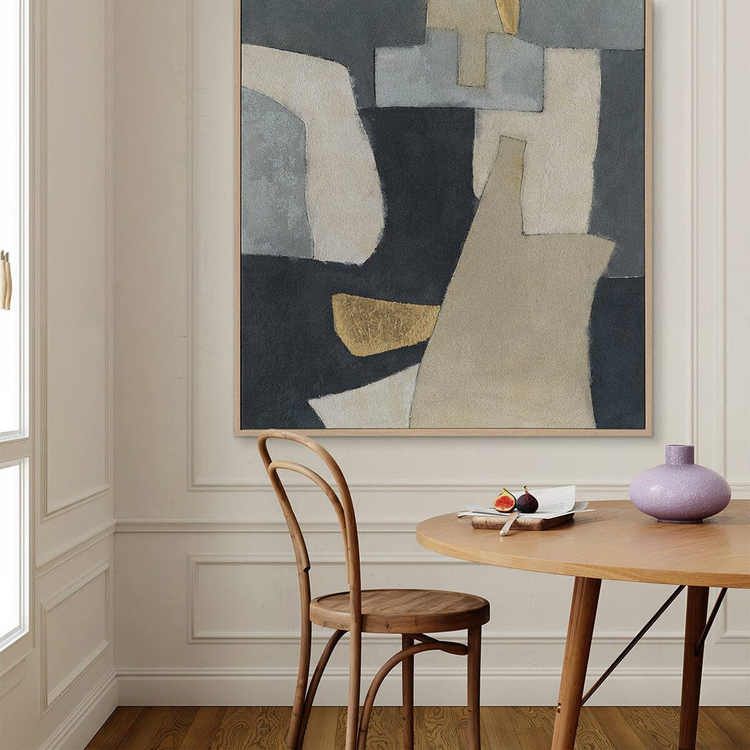 Golden Geometry-Geometric Abstract Painting #M2715 Painting artwepaint 
