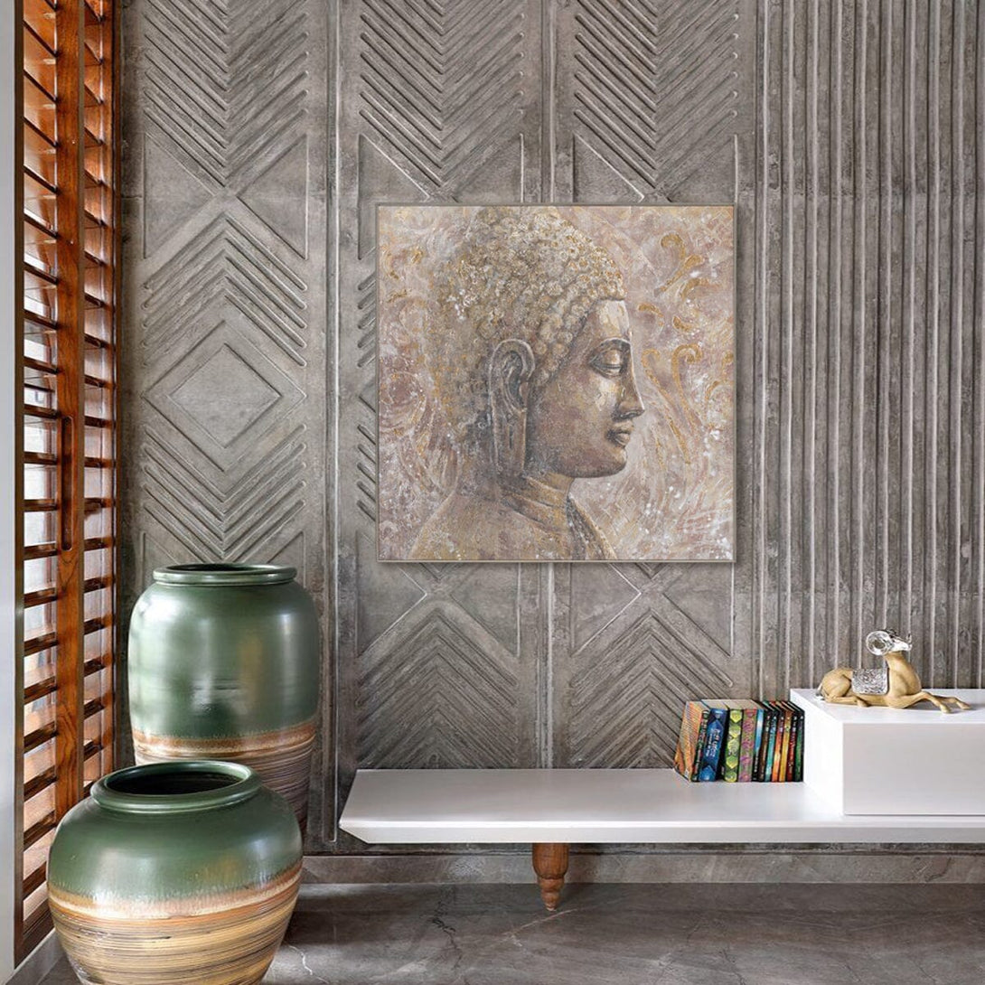 Golden Glow - Buddha Profile Painting#K5083 Painting artwepaint 