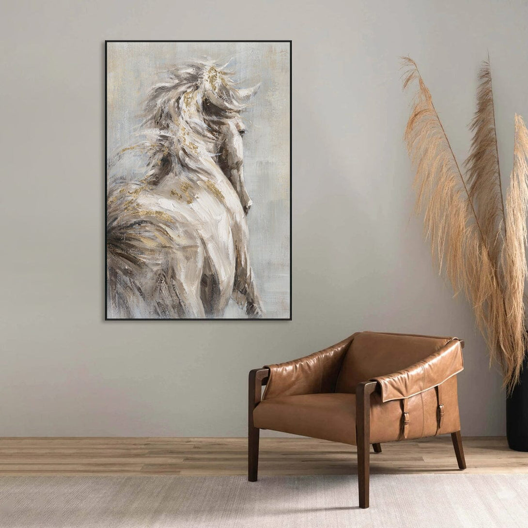 Golden Grace – Abstract Horse Painting#L0704 Painting artwepaint 