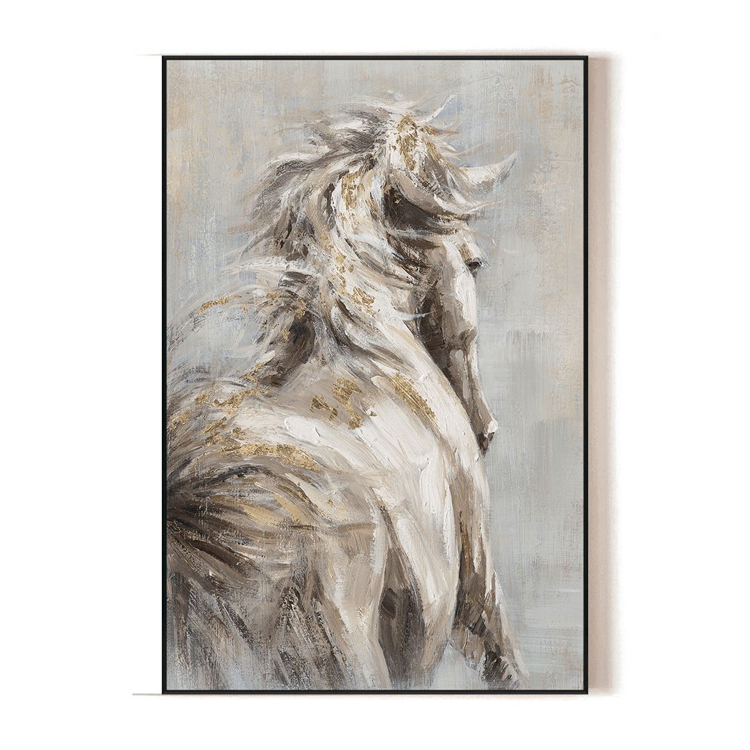 Golden Grace – Abstract Horse Painting#L0704 Painting artwepaint 