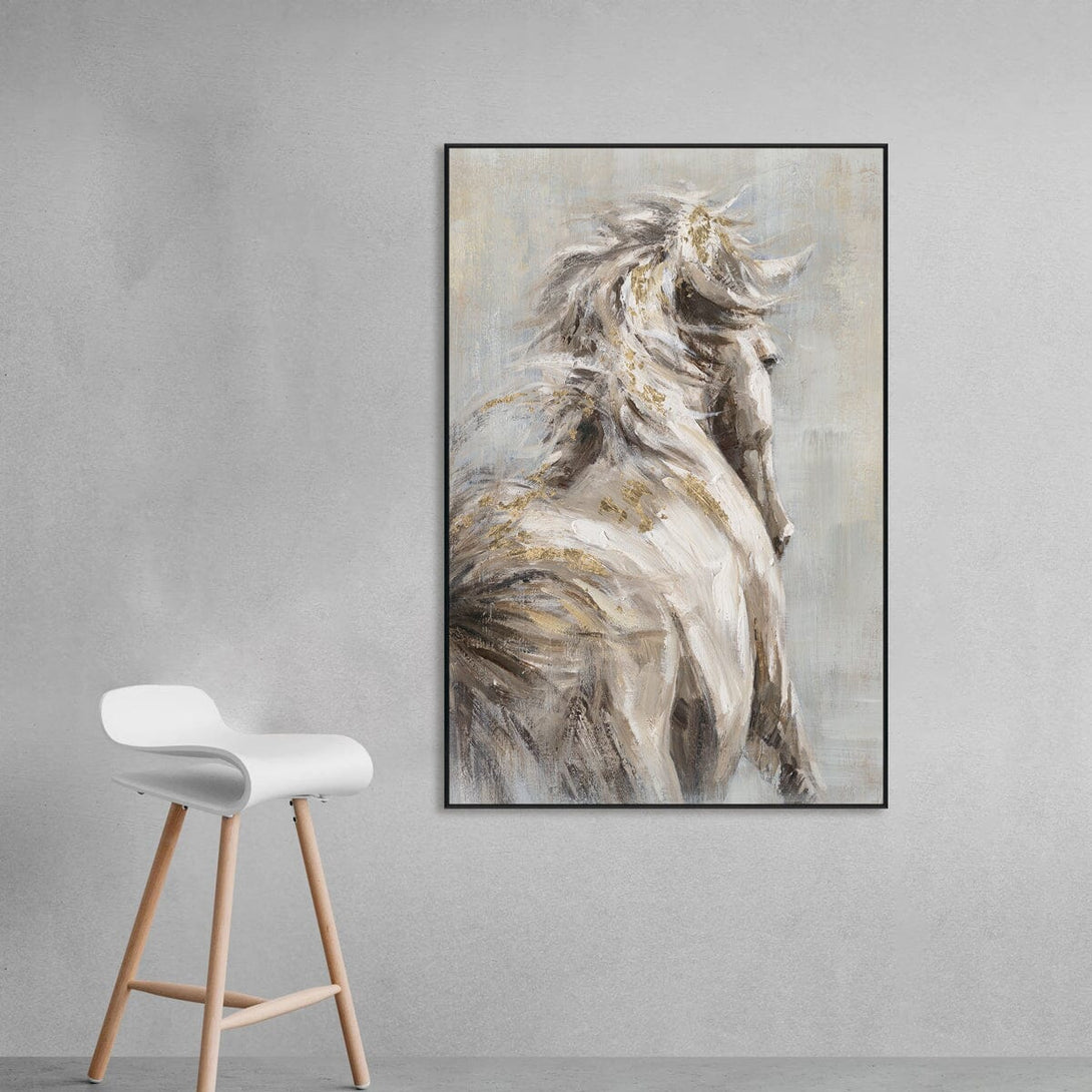 Golden Grace – Abstract Horse Painting#L0704 Painting artwepaint 
