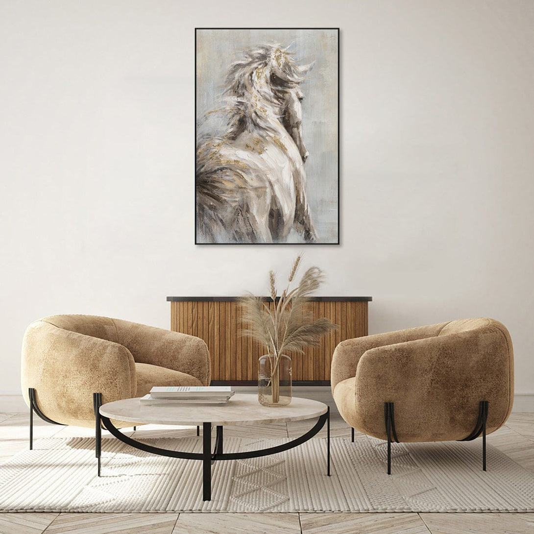 Golden Grace – Abstract Horse Painting#L0704 Painting artwepaint 