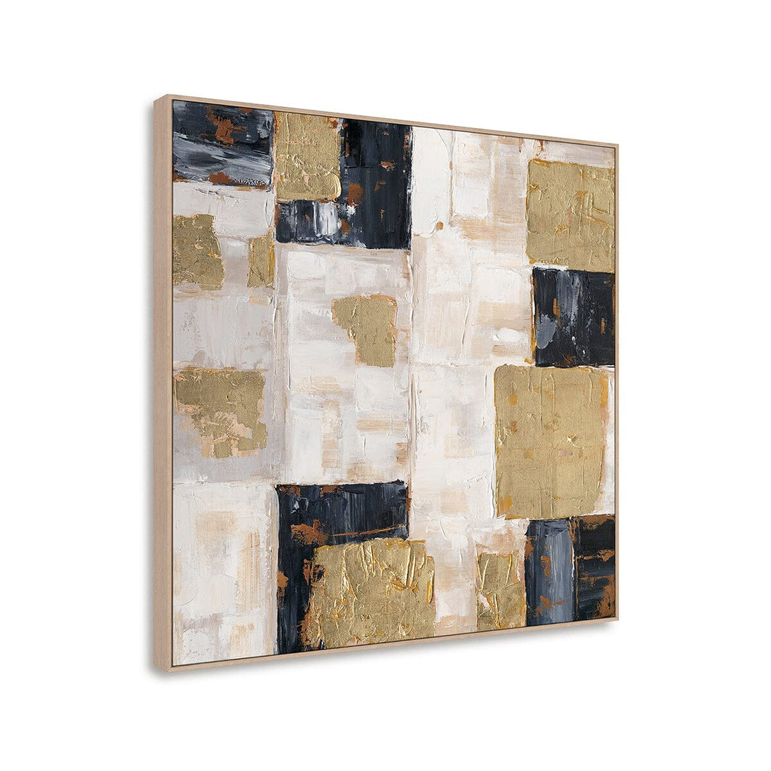 Golden Grid-Black & Gold Abstract Painting #P4695 Painting artwepaint 