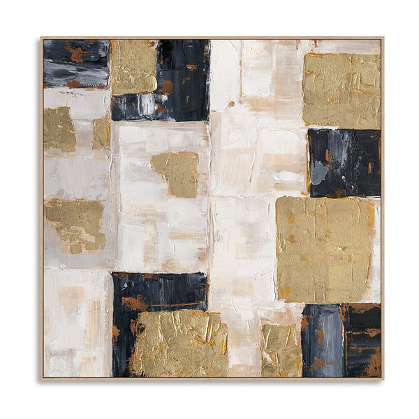 Golden Grid-Black & Gold Abstract Painting #P4695 Painting artwepaint 
